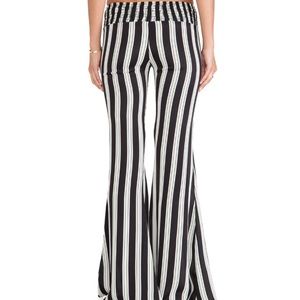 Flynn Skye patty flare pant. Striped. Size 2